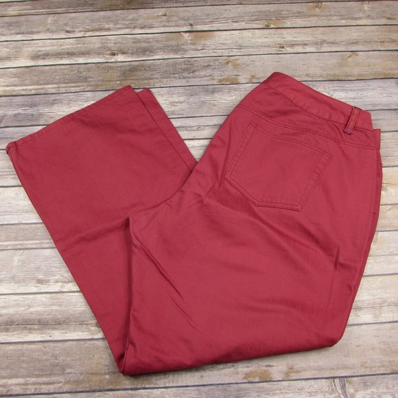 Avenue Jeans Red Wide Leg Size 18 - Picture 2 of 8